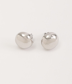 simple metal round ピアス(シルバー-ONESIZE)