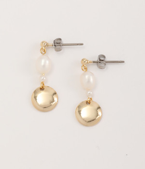 peael studs flow ピアス(ゴールド-ONESIZE)