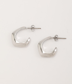 pentagon hoop ピアス