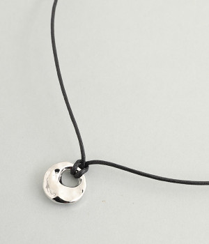metal motif cord ネックレス(シルバー-ONESIZE)