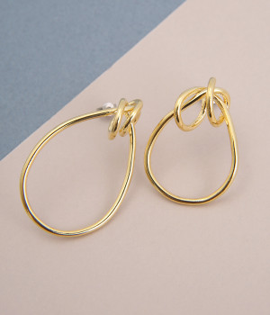 knot motif asymmetry　ピアス(ゴールド-ONESIZE)