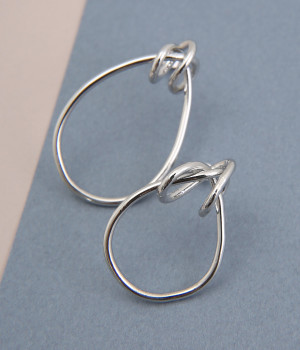 knot motif asymmetry　ピアス(シルバー-ONESIZE)