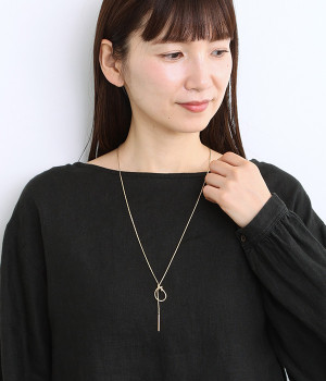 knot motif ラリエット(ゴールド-ONESIZE)