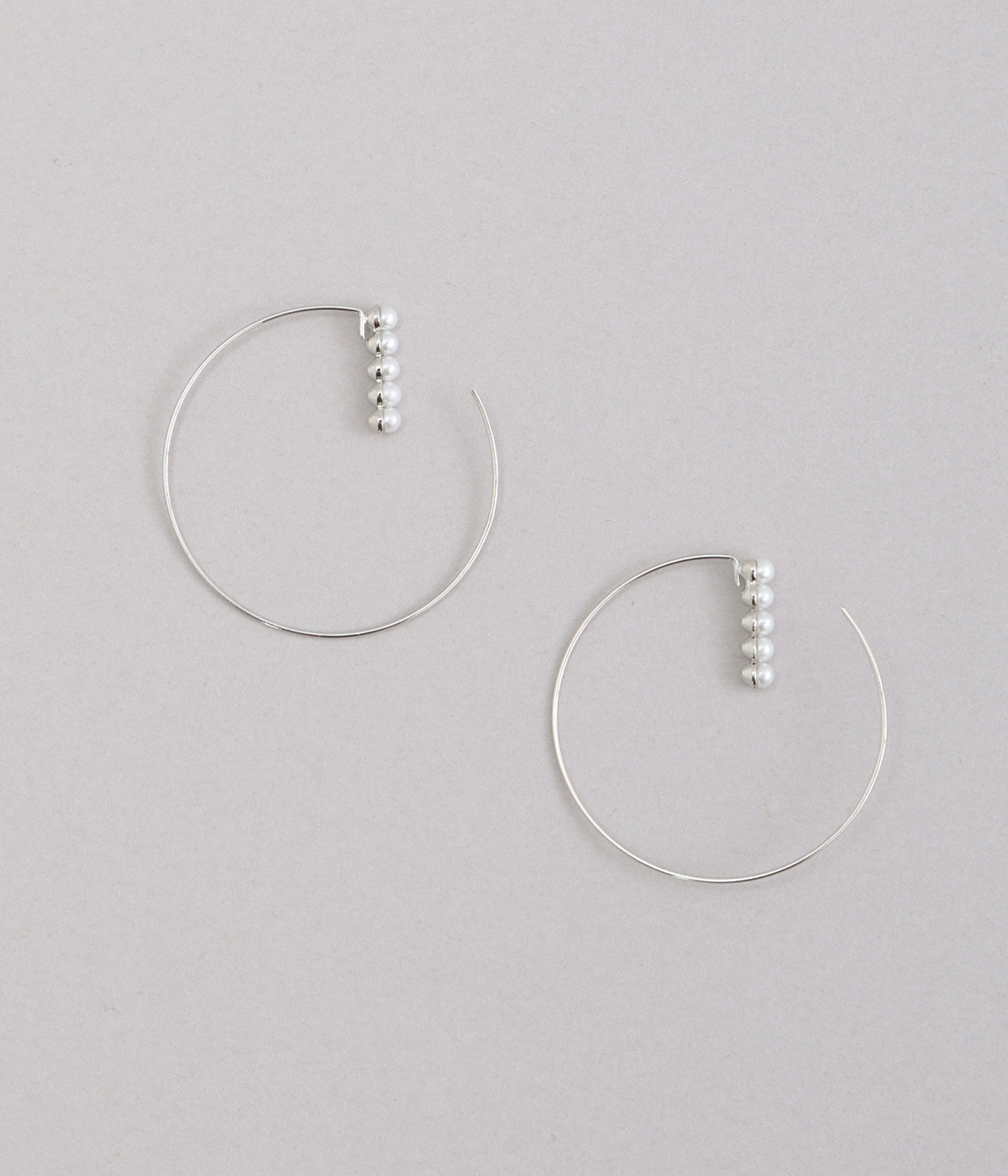 hoop pearl　ピアス(シルバー-ONESIZE)