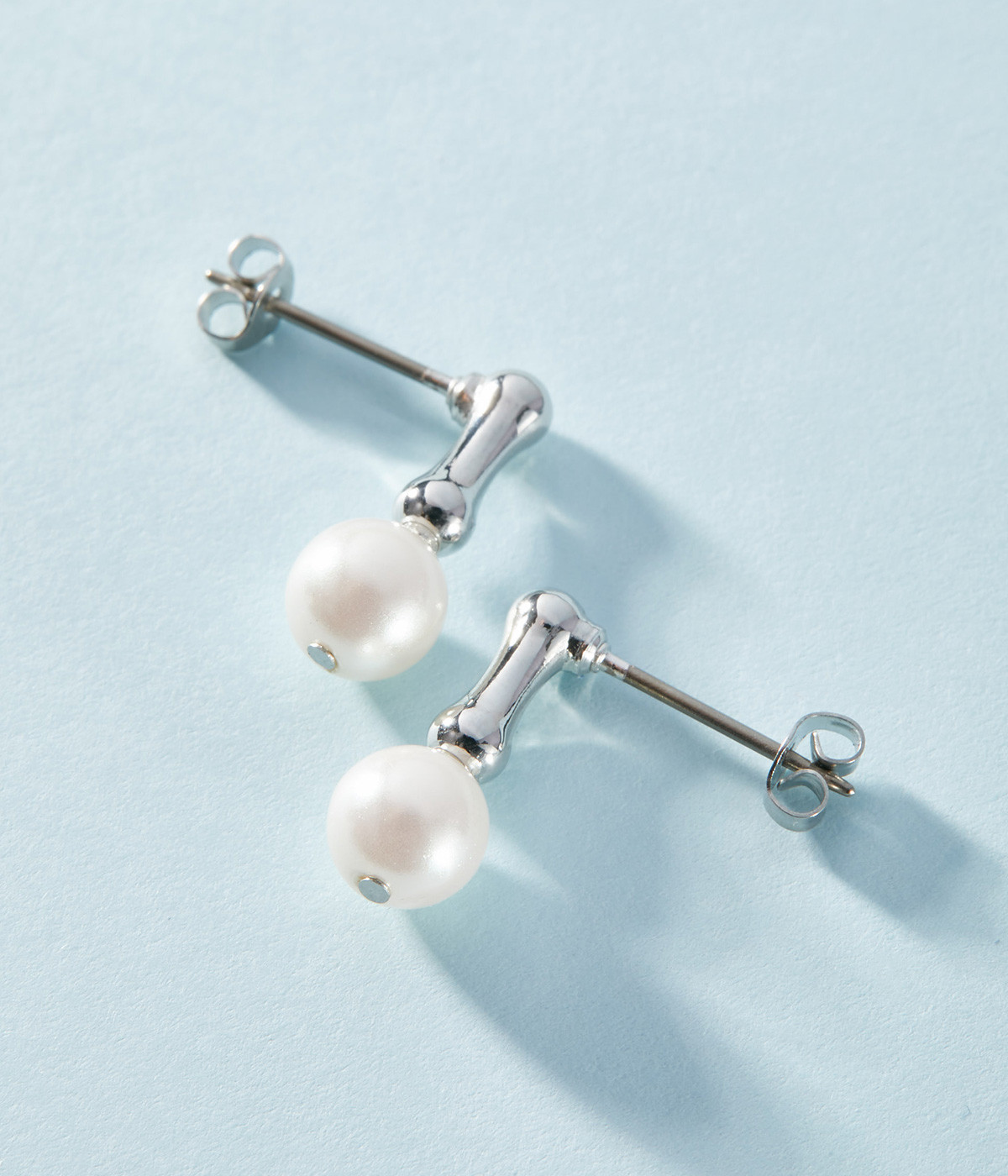 simple pearl ピアス(シルバー-ONESIZE)