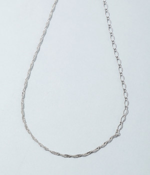 mixed chain ネックレス(シルバー-ONESIZE)