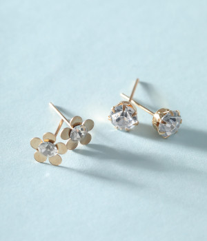 petite motif セットピアス(クリスタル-ONESIZE)