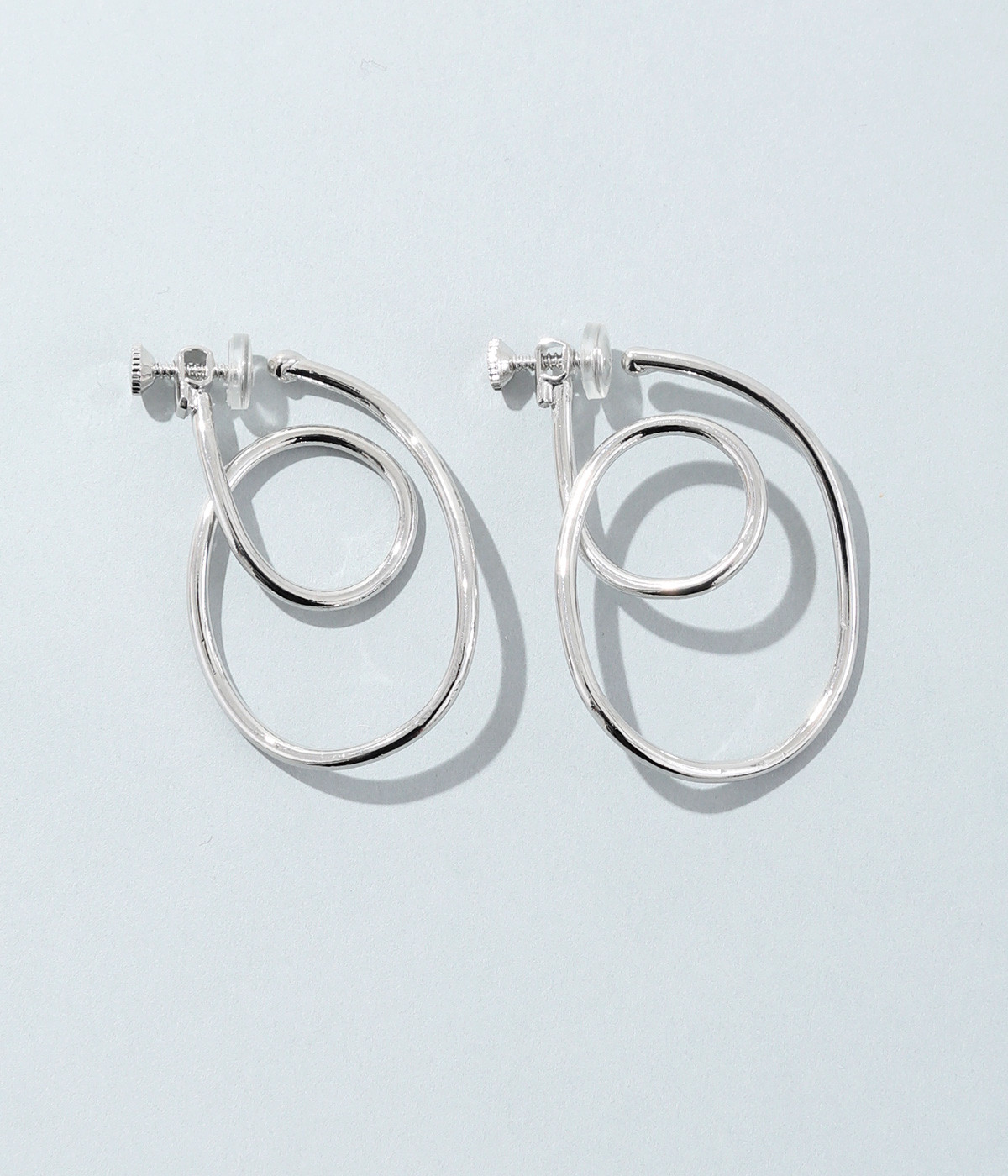 turn hoop イヤリング(シルバー-ONESIZE)