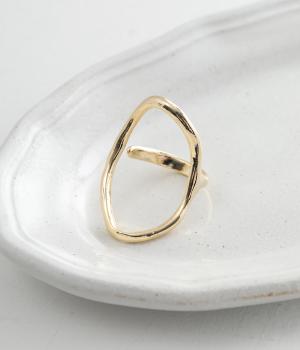 オーバルメタルラインリング(ゴールド-1)