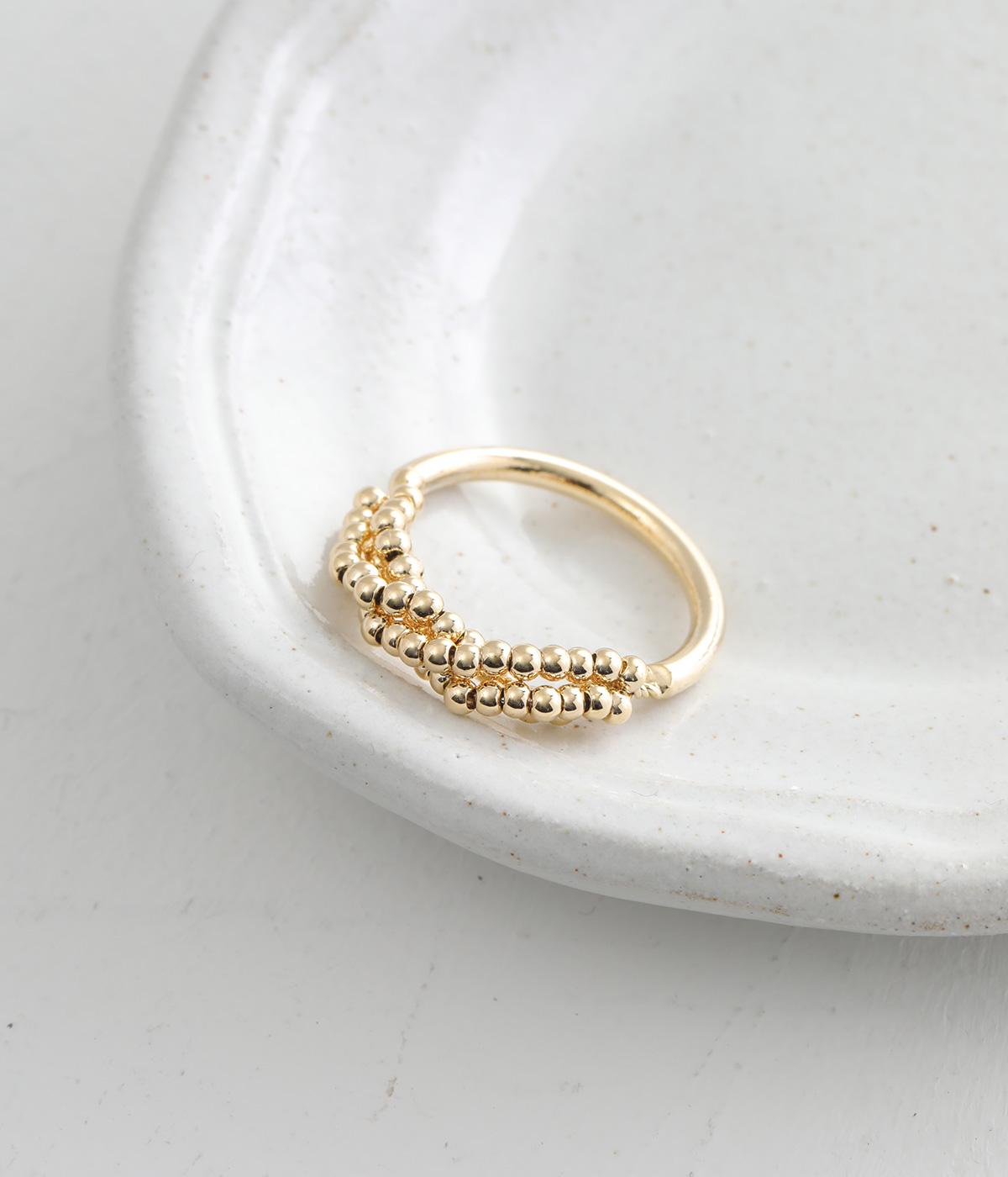 ミニメタルボールリング(ゴールド-1)