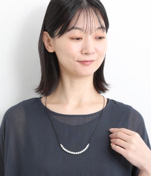 コードパールネックレス(シルバー-1)