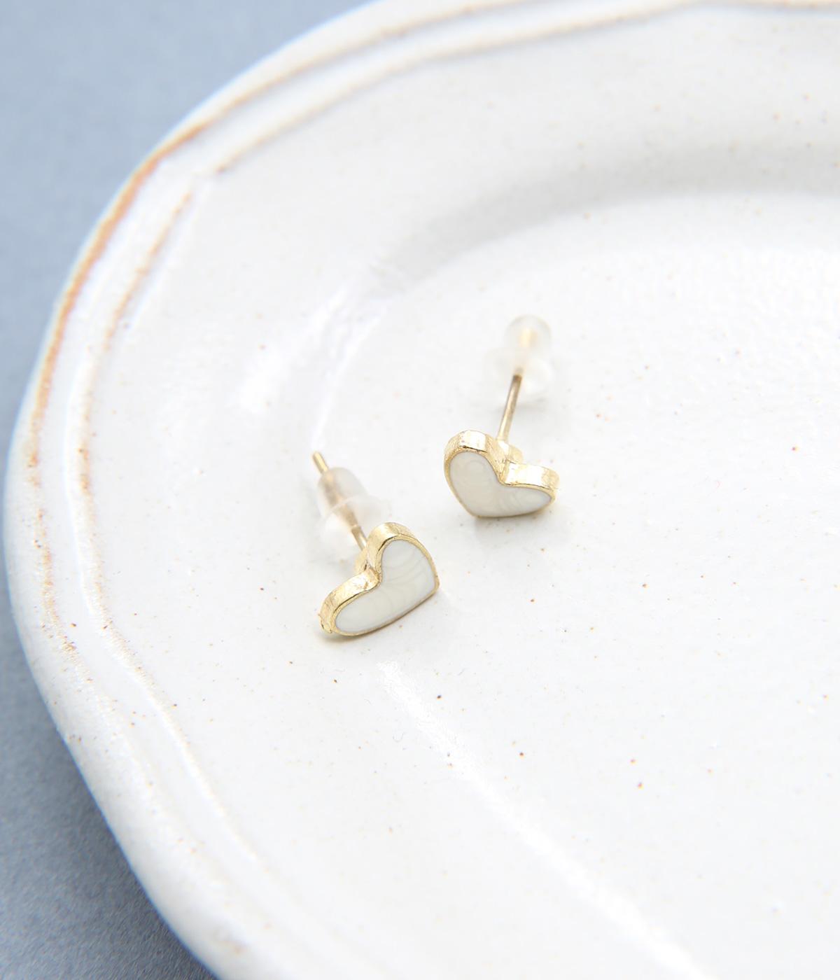 エポカラーハートピアス(ゴールド-1)