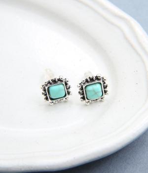 ターコイズスクエアピアス