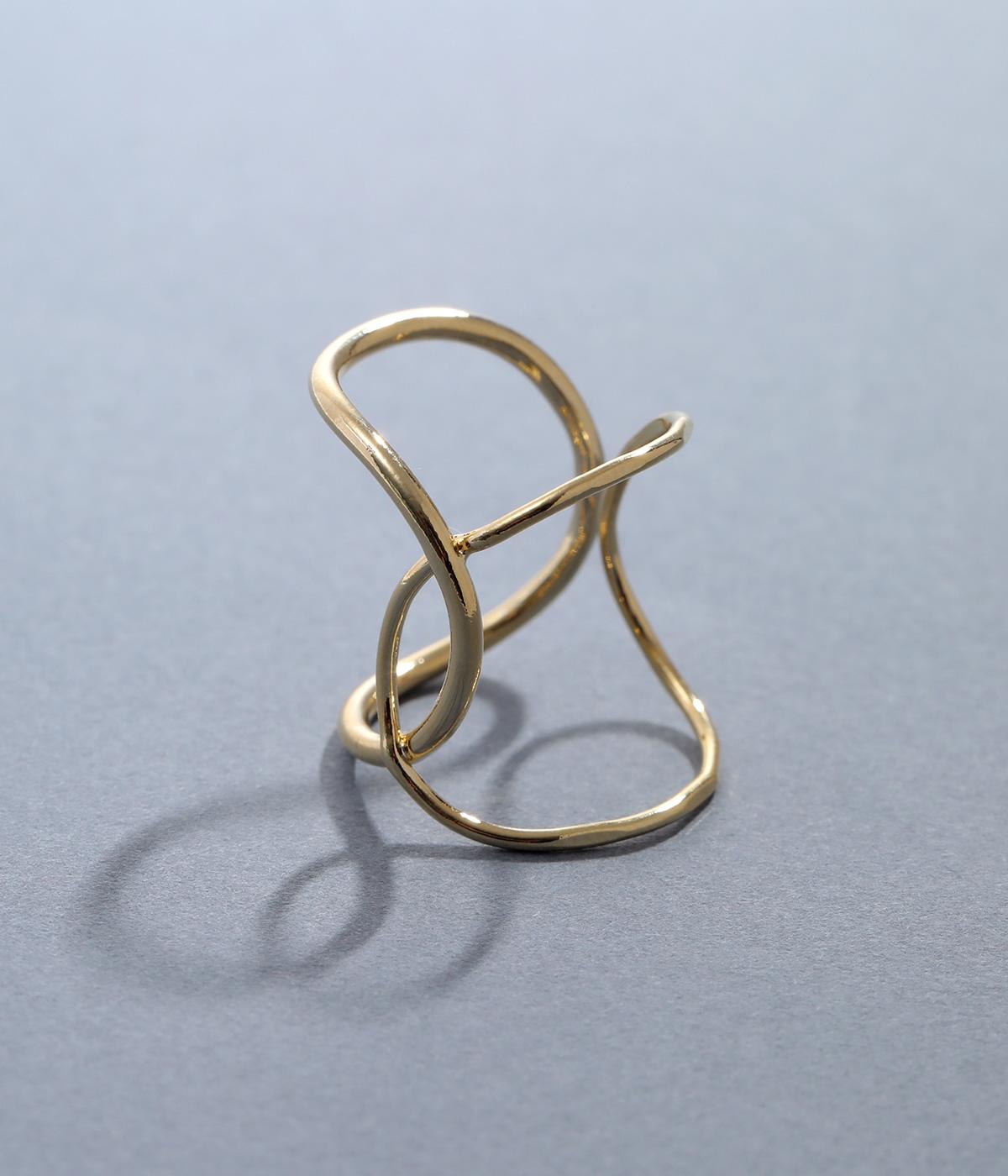 クロスワイヤーリング(ゴールド-1)