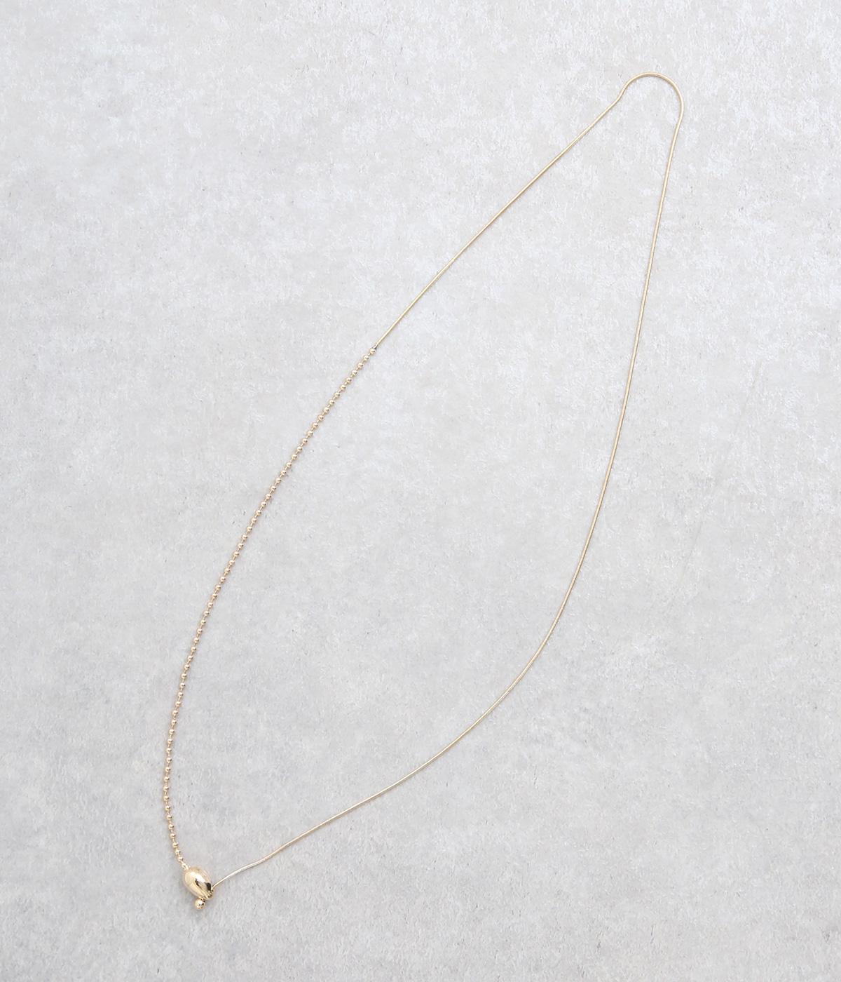 ビーンズメタルスライドネックレス(ゴールド-F)