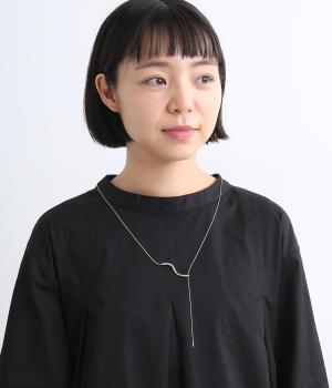 ウエーブメタルネックレス(シルバー-F)