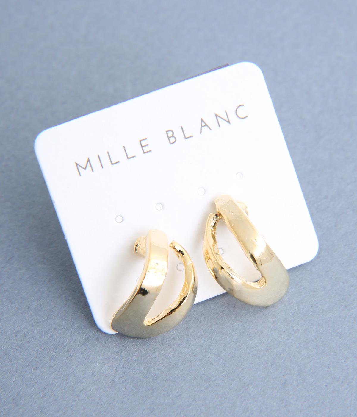 ダブルラインメタルピアス(ゴールド-F)