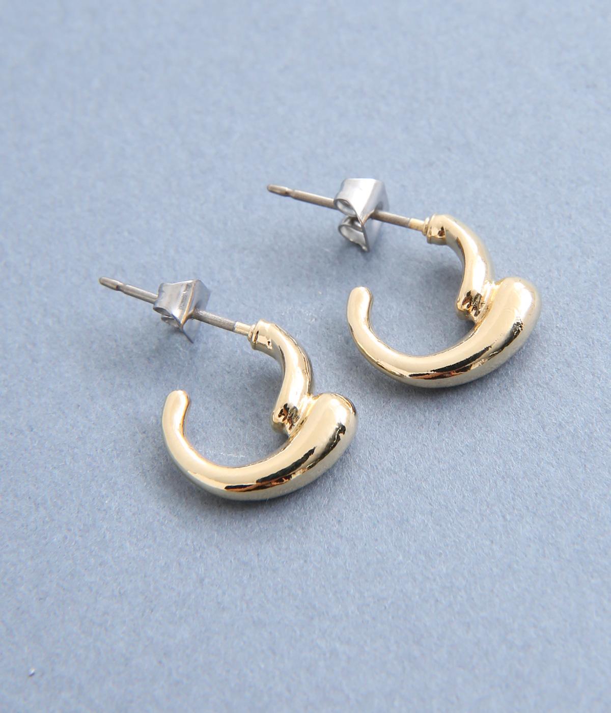 ミニフープピアス(ゴールド-F)