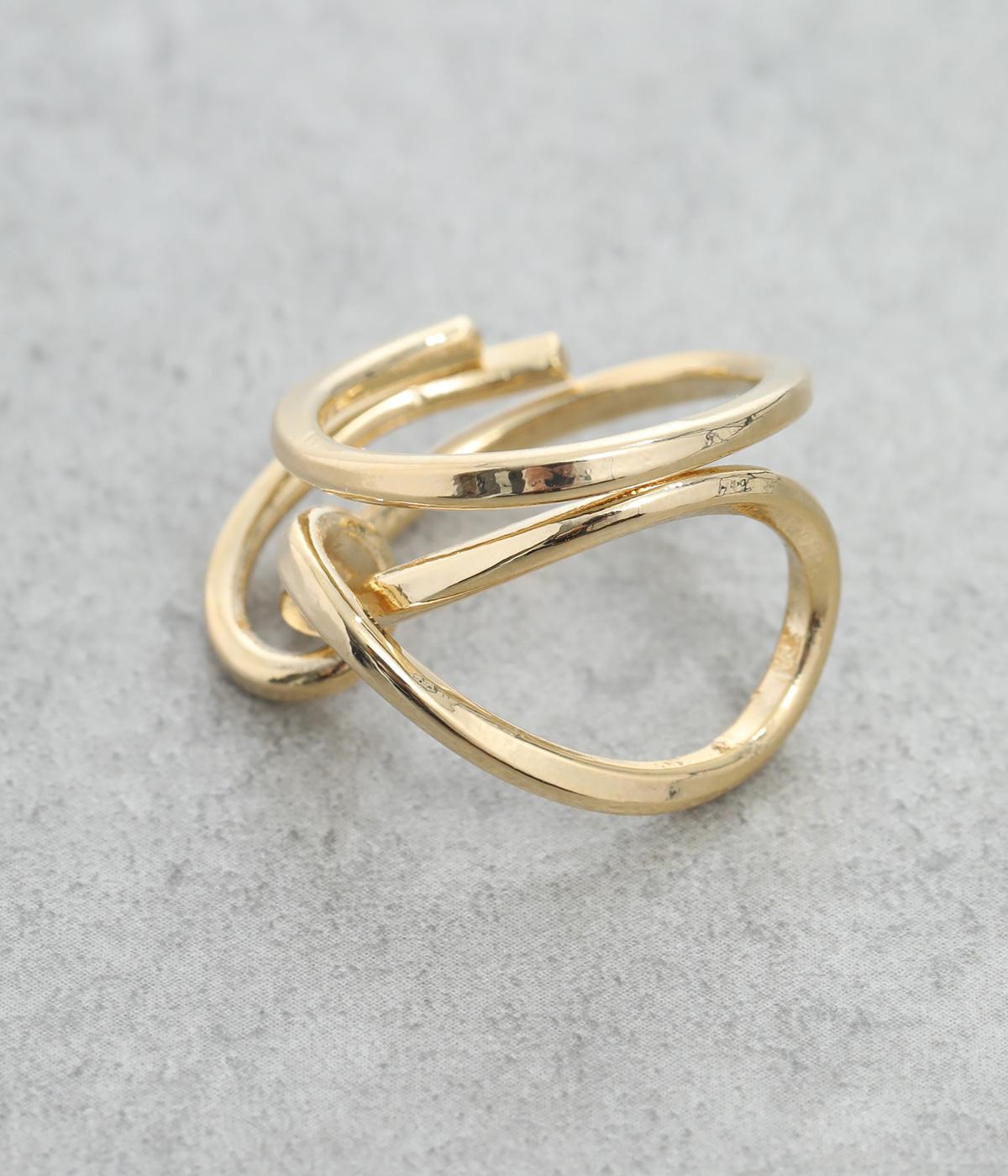 ワイヤーラインリング(ゴールド-F)