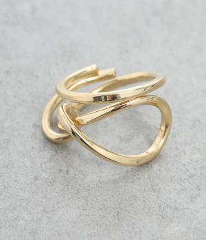 ワイヤーラインリング(ゴールド-F)