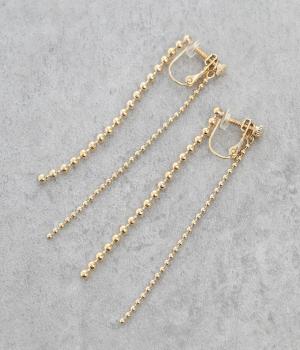 チェーンロングイヤリング(ゴールド-F)