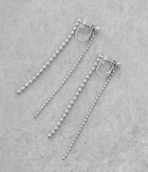 チェーンロングイヤリング(シルバー-F)