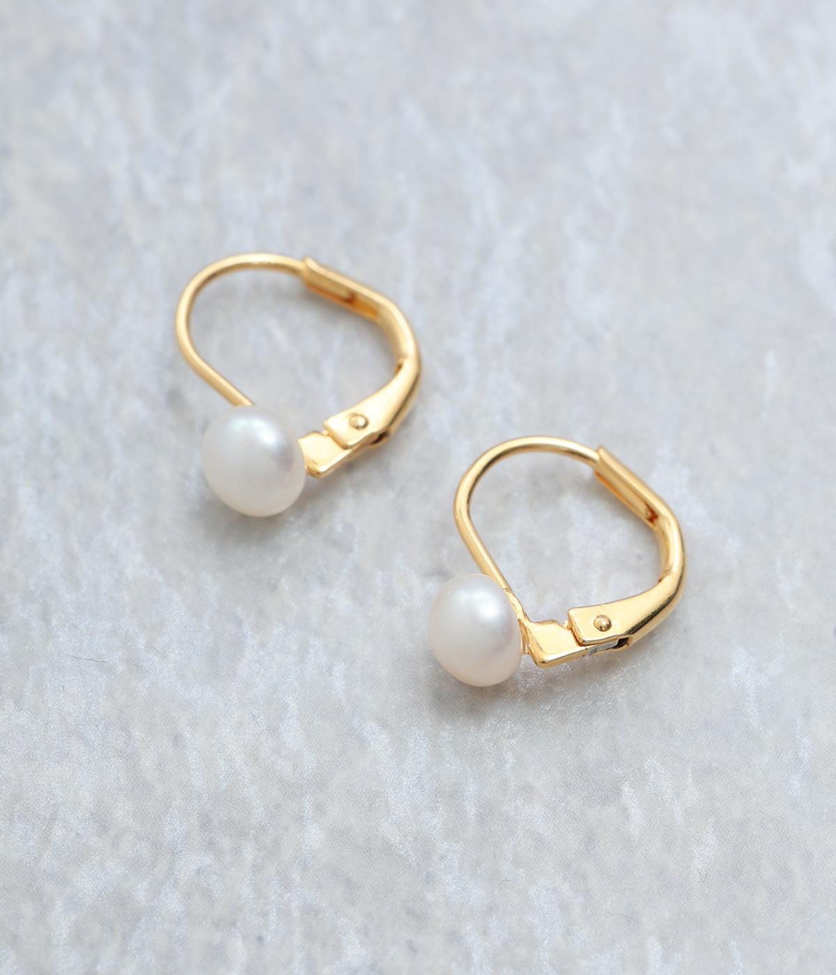 淡水パールピアス(ゴールド-F)