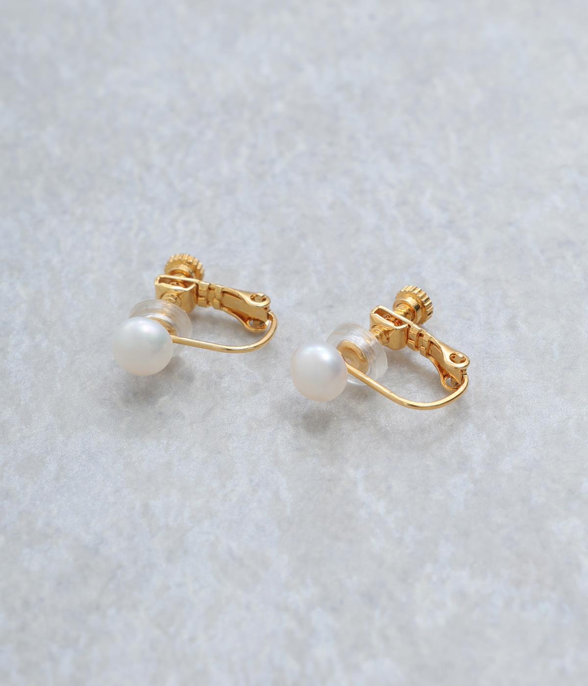 淡水パールイアリング(ゴールド-F)