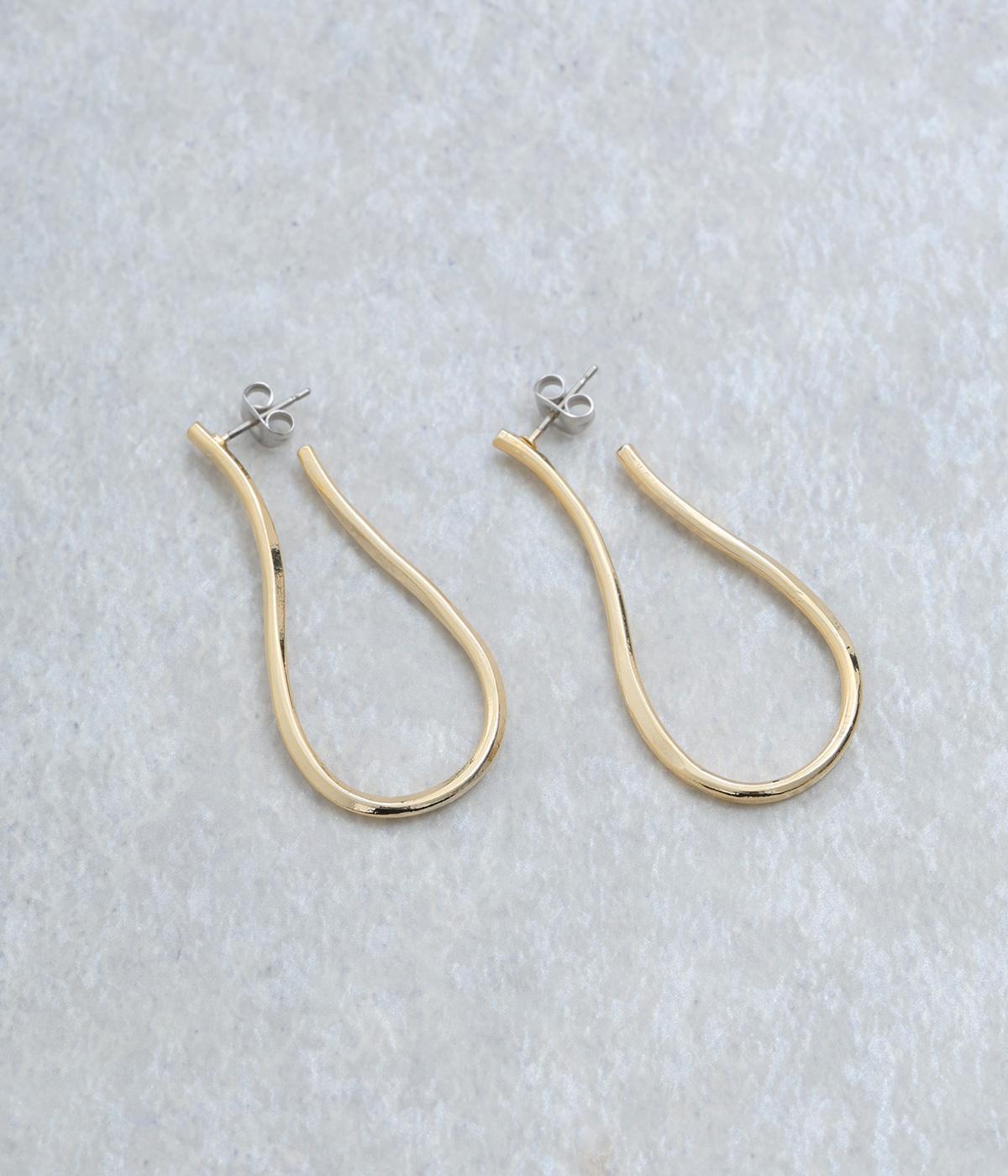 カーブラインピアス(ゴールド-F)