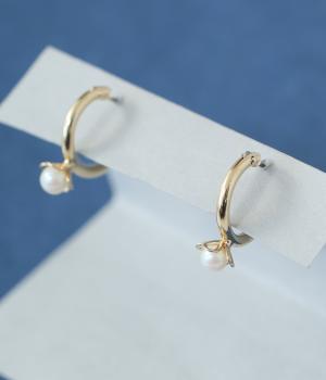 ミニパールリング　ピアス
