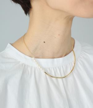サイドパール　チョーカーネックレス