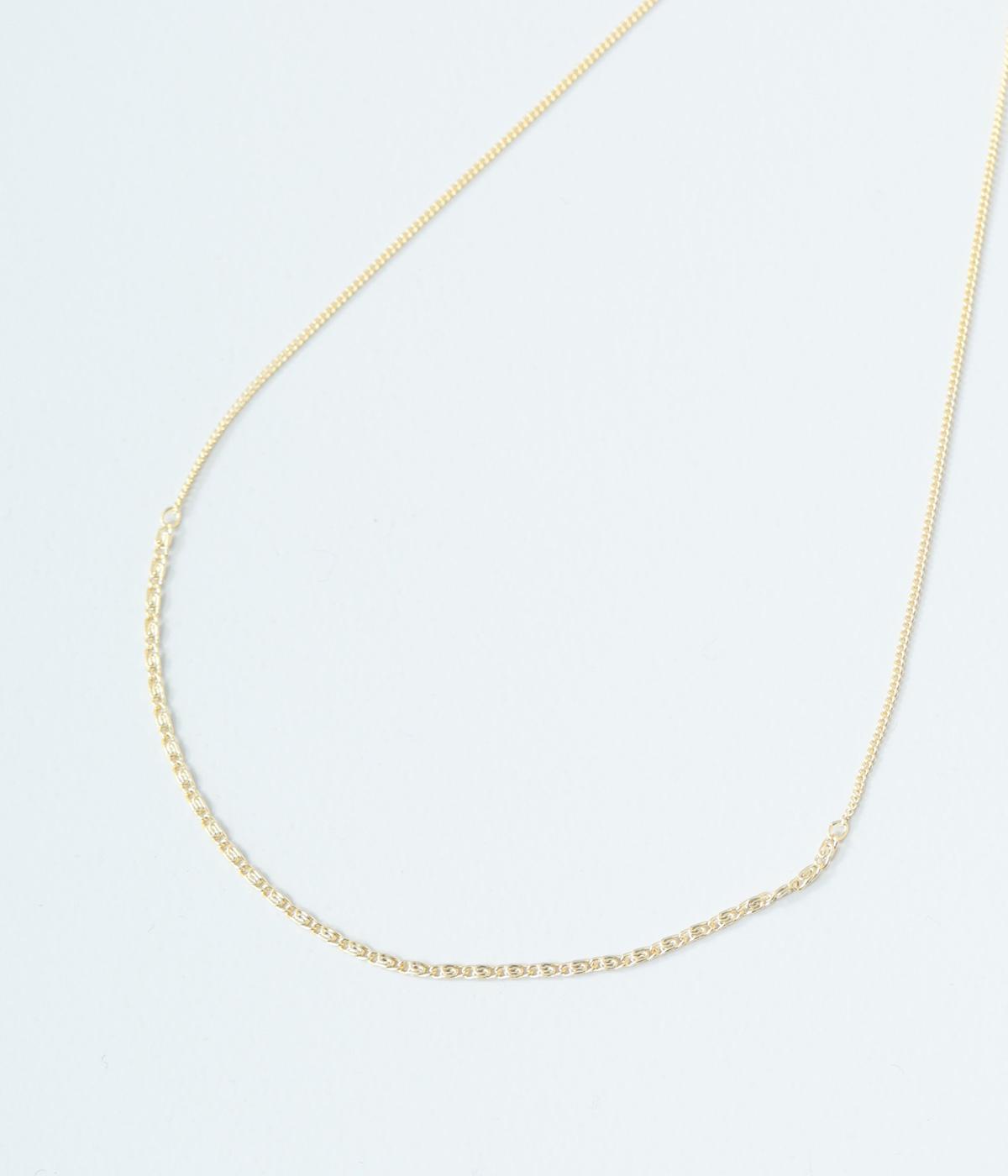 センターチェーン　ネックレス(ゴールド-F)