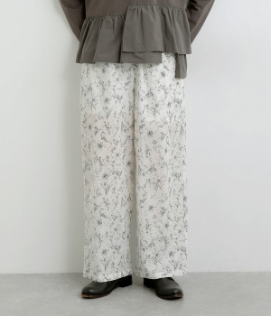 コットンミラクルウェーブ　ワイドシルエットパンツ(オフプリント-ONESIZE)