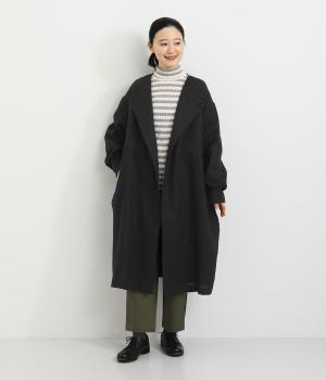 ブラッシュツイル内スピンドル付袖口リブ総裏ひとつ釦ジャケット(ブラック-F)