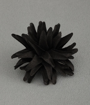 リネンコサージュ　クリサンセマム(ブラック-ONESIZE)