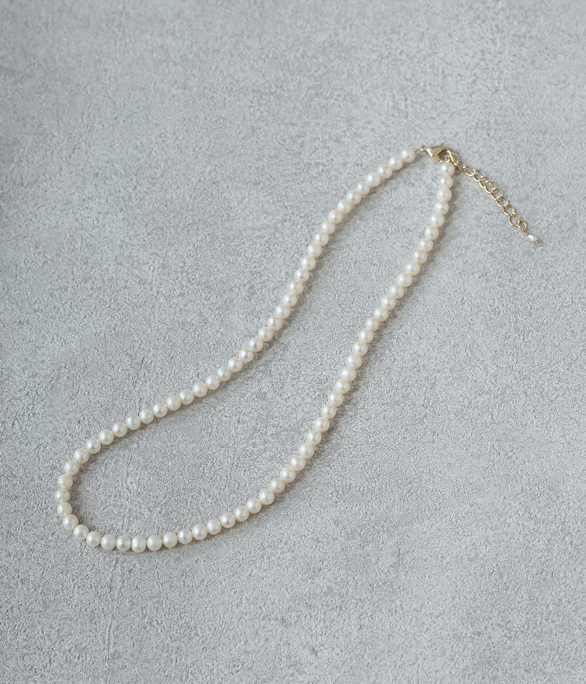 パールネックレス(ホワイト-F)