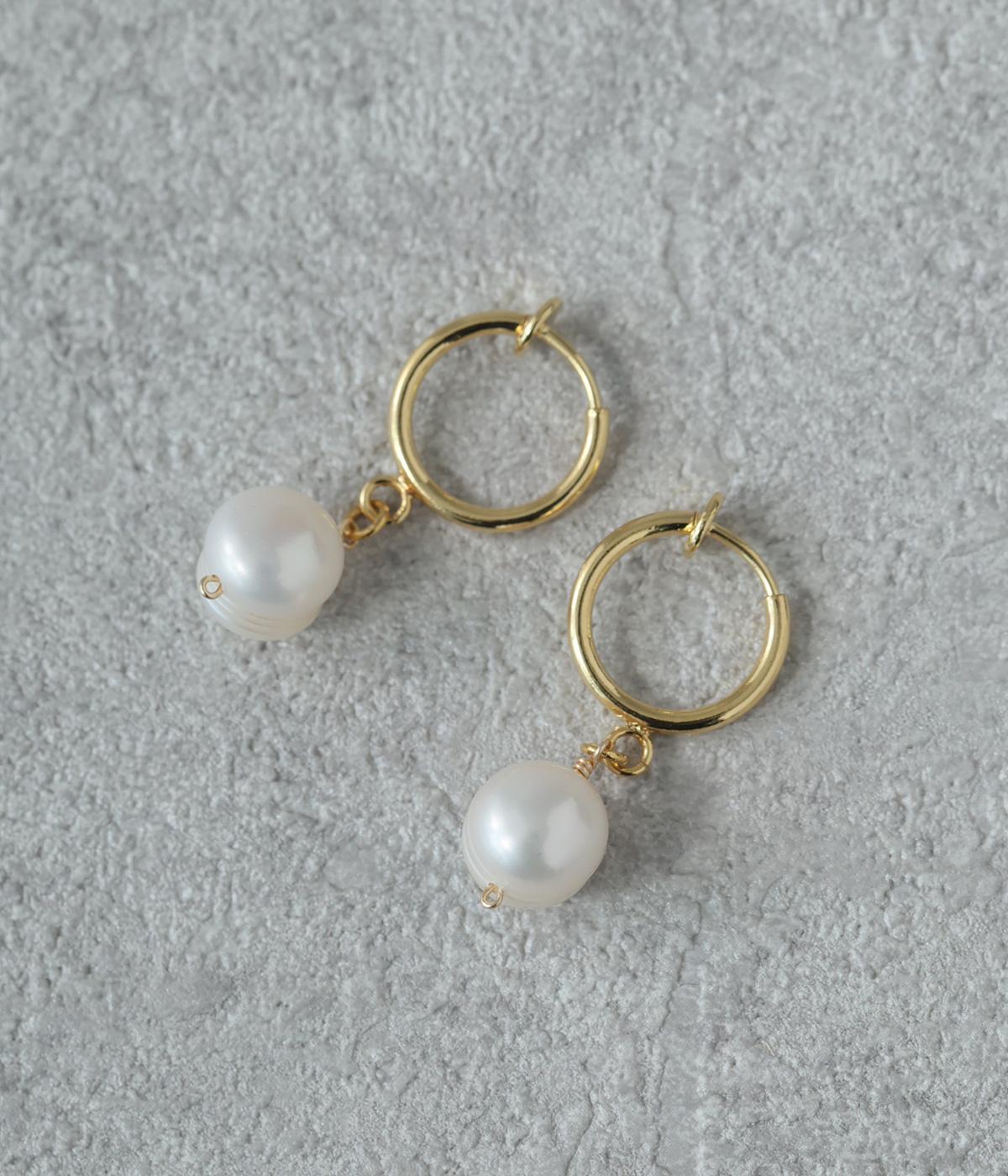 ワンドロップパール　イヤリング(カラー1-F)