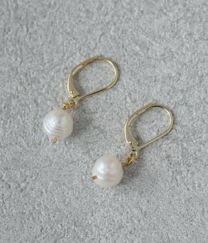 ワンドロップパール　ピアス(カラー1-F)
