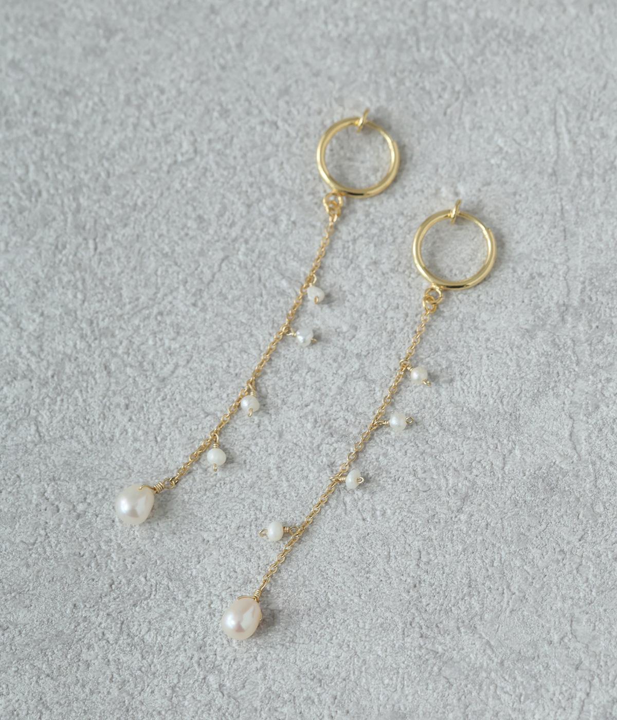 パールロング　イヤリング(カラー1-F)