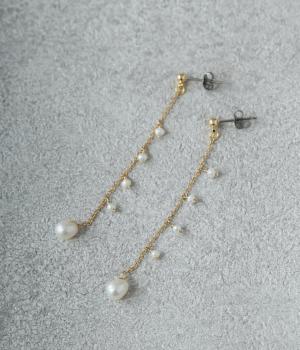 パールロング　ピアス(カラー1-F)