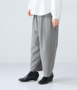 メランジオックスタッククロップドパンツ(グレー-F)