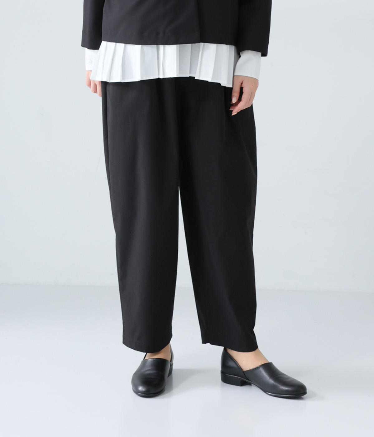 ウェザーストレッチテーパードイージーパンツ(ブラック-F)