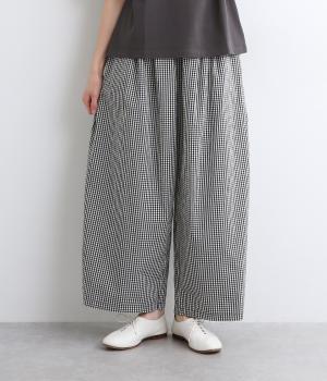 ワッシャーローンサイドタックパンツ(オフ×ブラック-ONESIZE)