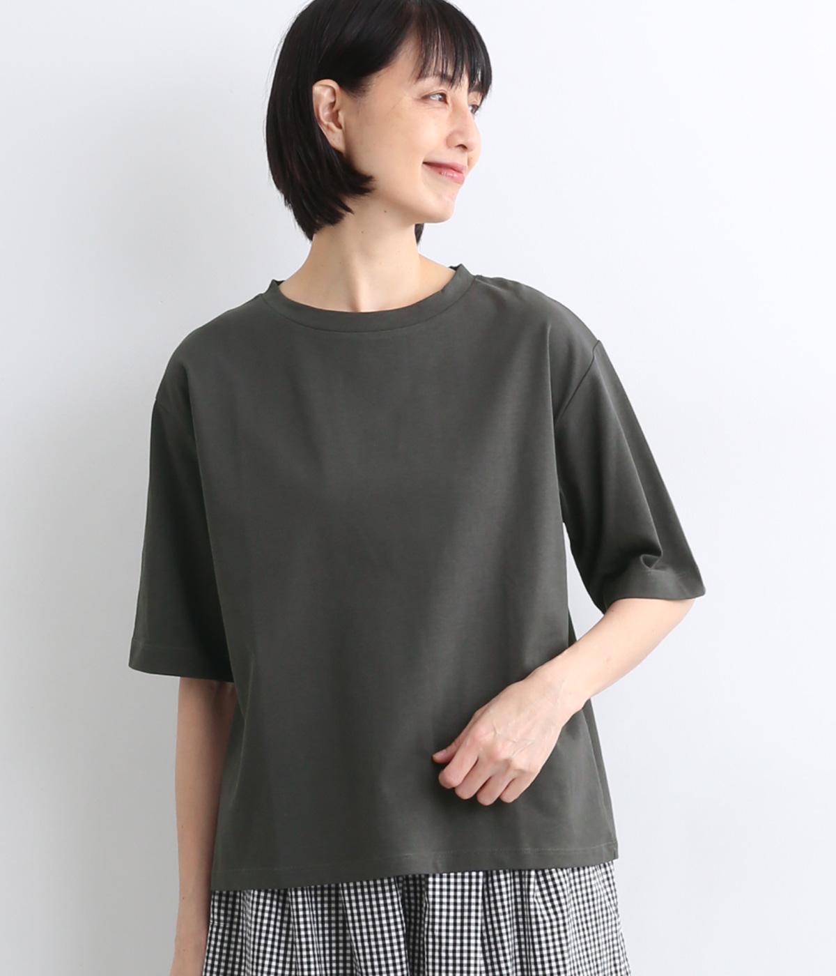 天竺ハーフスリーブプルオーバー(チャコール-ONESIZE)