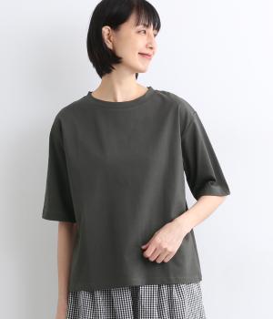 天竺ハーフスリーブプルオーバー(チャコール-ONESIZE)