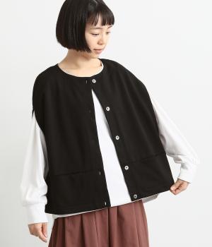 ドロストポンチョベスト(ブラック-F)