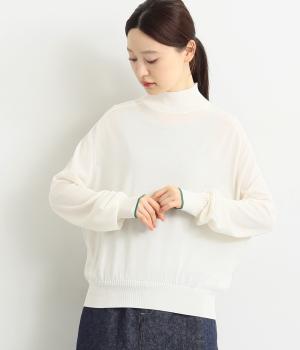 モックネックロングスリーブプルオーバー(オフホワイト-F)