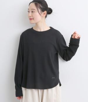 コットン裏起毛天竺プルオーバー(ブラック-F)