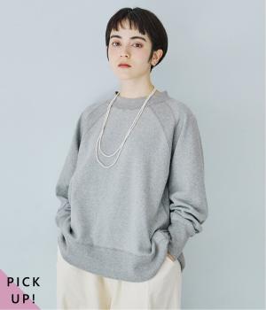 別注｜ニット裏起毛モックネックプルオーバー(杢グレー-F)