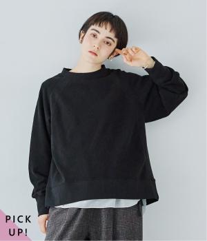 別注｜ニット裏起毛モックネックプルオーバー(ブラック-F)